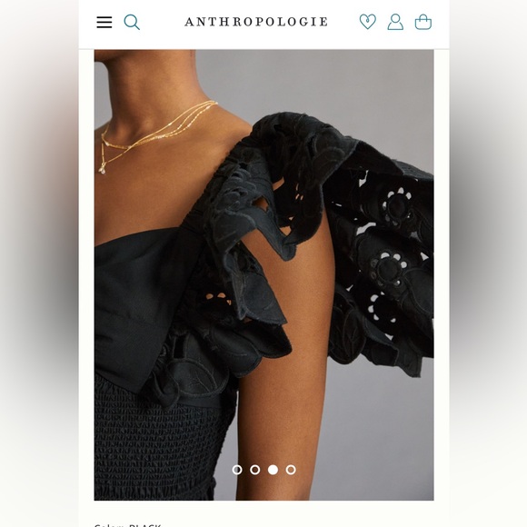 ANTHROPOLOGIE OPEN BACK BLOUSE - Picture 2 of 5